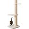Show in main carousel: Two By Two City Cat Deluxe European 58-in Faux Fur Cat Tree, Beige slide 3 of 4