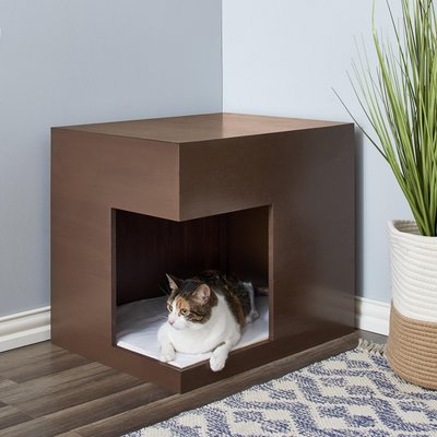Two By Two Two By Two Hickory Furniture House Pet Bed or Litter Box Cover 30-in Polyester Cat Condo