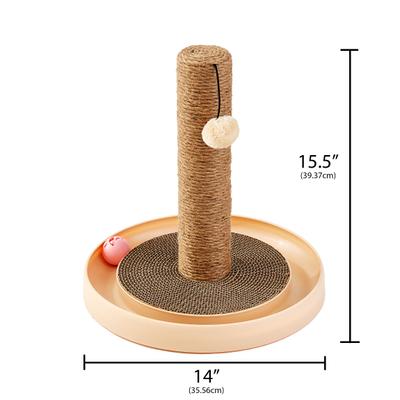 Show full view: Two By Two Pecan 30-in Jute Scratching Post Cat Scratcher slide 2 of 9