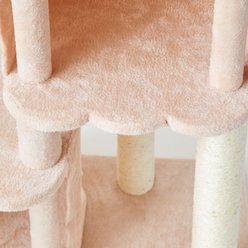 Two By Two The Ash 50.6-in Plush Cat Tree & Condo, Beige, Large slide 2 of 9