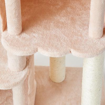 Show full view: Two By Two The Ash 50.6-in Plush Cat Tree & Condo, Beige, Large slide 8 of 10