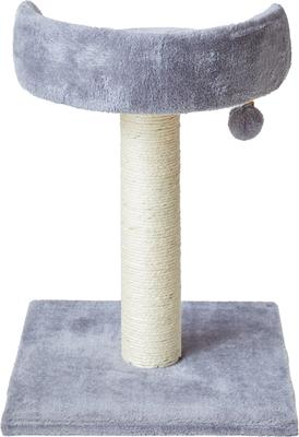 Show full view: Two By Two The Basswood 20.5-in Plush Cat Tree & Condo, Grey, Small slide 7 of 10