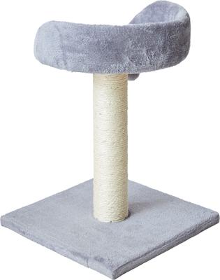 Show full view: Two By Two The Basswood 20.5-in Plush Cat Tree & Condo, Grey, Small slide 6 of 10