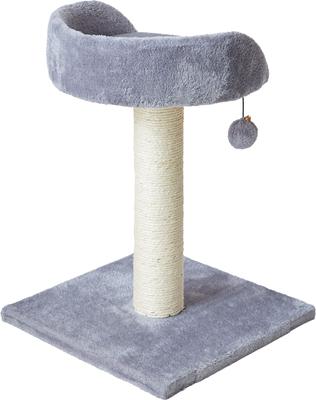 Show full view: Two By Two The Basswood 20.5-in Plush Cat Tree & Condo, Grey, Small slide 8 of 10