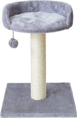 Show full view: Two By Two The Basswood 20.5-in Plush Cat Tree & Condo, Grey, Small slide 2 of 10