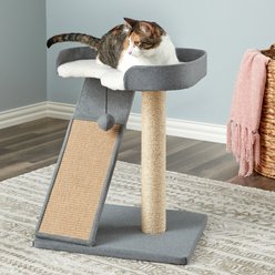 Two By Two The Bonzai Play 'N Perch 22.8-in Felt Cat Perch, Grey