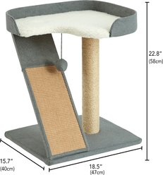 Two By Two The Bonzai Play 'N Perch 22.8-in Felt Cat Perch, Grey slide 2 of 3