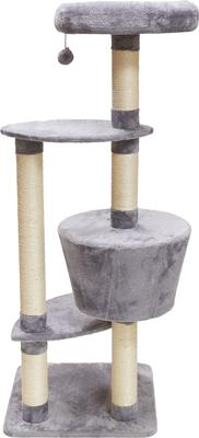 Show full view: Two By Two The Douglas 54-in Plush Cat Tree & Condo, Grey, Large slide 8 of 10