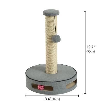 Show full view: Two By Two The Elm 19.7-in Jute Cat Scratching Post, Grey slide 2 of 4