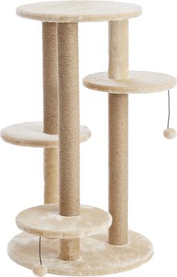 Show full view: Two By Two The Fir 36.2-in Faux-Fleece Cat Tree, Beige slide 3 of 4