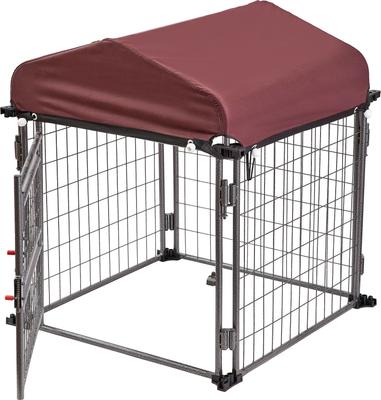 Show full view: Two By Two The Hangout Expandable Steel Dog Kennel, Small, Black slide 5 of 11