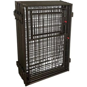 Two By Two The Hangout Expandable Steel Dog Kennel, Small, Black