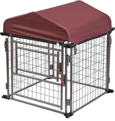 Show full view: Two By Two The Hangout Expandable Steel Dog Kennel, Small, Black slide 3 of 11