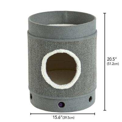 Show full view: Two By Two The Hawthorn 20.5-in Felt Cat Condo, Grey slide 2 of 6