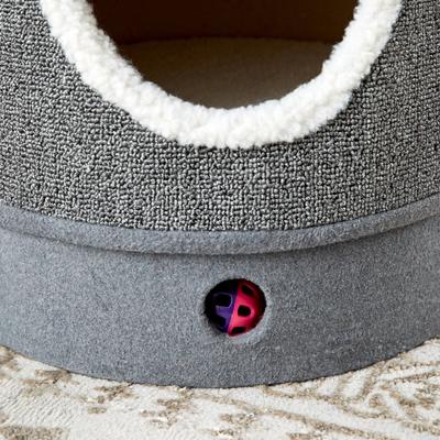 Show full view: Two By Two The Hawthorn 20.5-in Felt Cat Condo, Grey slide 4 of 6