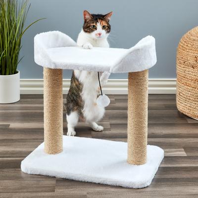 Show full view: Two By Two The Linden Twin Sisal Cat Tree, Small, Ivory  slide 4 of 9