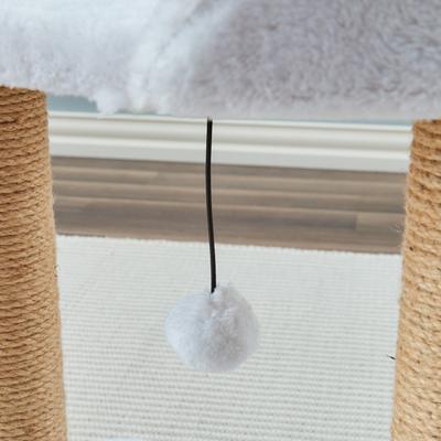Show full view: Two By Two The Linden Twin Sisal Cat Tree, Small, Ivory  slide 6 of 9