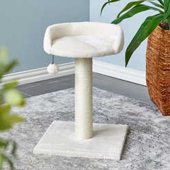 Two By Two The Milkwood 20.5-in Plush Cat Tree & Condo, Cream, Small slide 2 of 9