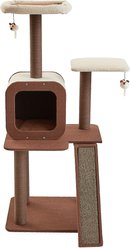 Two By Two The Redwood 53-in Cat Tree & Condo, Beige/Brown