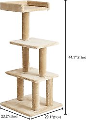 Two By Two The Sycamore 44.1-in Faux-Fleece Cat Tree, Beige slide 2 of 3