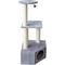 Show in main carousel: Two By Two The Wisteria 42.9-in Plush Cat Tree & Condo, Grey, Medium slide 4 of 10