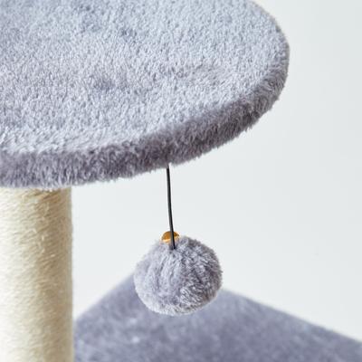 Show full view: Two By Two The Wisteria 42.9-in Plush Cat Tree & Condo, Grey, Medium slide 6 of 10