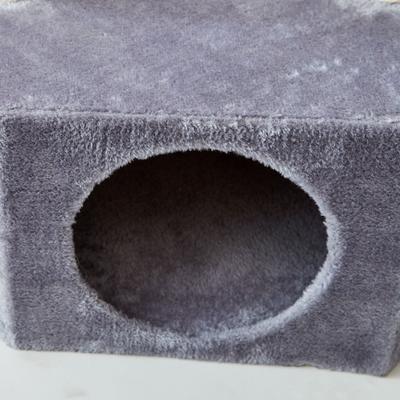 Show full view: Two By Two The Wisteria 42.9-in Plush Cat Tree & Condo, Grey, Medium slide 8 of 10