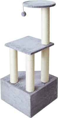 Show full view: Two By Two The Wisteria 42.9-in Plush Cat Tree & Condo, Grey, Medium slide 5 of 10