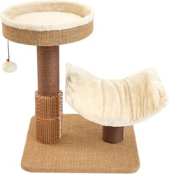 Two By Two The Yaupon 21.5-in Cat Tree & Lounger, Beige