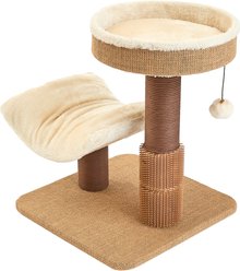 Two By Two The Yaupon 21.5-in Cat Tree & Lounger, Beige slide 2 of 8