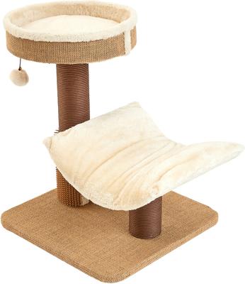 Show full view: Two By Two The Yaupon 21.5-in Cat Tree & Lounger, Beige slide 5 of 10