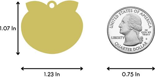 Show full view: Two Tails Pet Company Cutie with A Booty Personalized Dog & Cat ID Tag slide 4 of 5