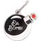 Show in main carousel: Two Tails Pet Company Da Bomb! Brass Non-Personalized Dog & Cat ID Tag, Black slide 1 of 5
