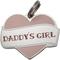 Show in main carousel: Two Tails Pet Company Daddy's Girl Brass Non-Personalized Dog & Cat ID Tag, Pink slide 1 of 4