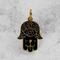 Show in main carousel: Two Tails Pet Company Hamsa Brass Non-Personalized Dog ID Tag, Black/Gold slide 5 of 6