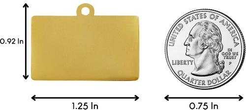 Show full view: Two Tails Pet Company Hello My Name Personalized Dog & Cat ID Tag, Gold slide 4 of 5