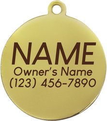 Two Tails Pet Company Loyal AF Personalized Dog ID Tag, Pink slide 2 of 4