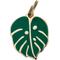 Show in main carousel: Two Tails Pet Company Monstera Leaf Brass Non-Personalized Dog & Cat ID Tag, Green slide 1 of 6