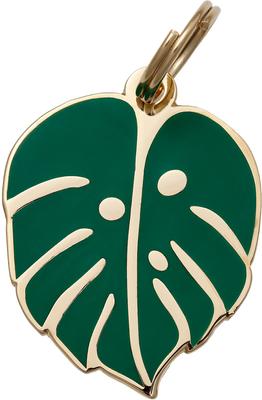 Show full view: Two Tails Pet Company Monstera Leaf Personalized Dog & Cat ID Tag slide 1 of 5