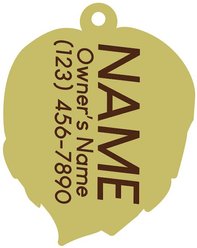 Two Tails Pet Company Monstera Leaf Personalized Dog & Cat ID Tag slide 2 of 4