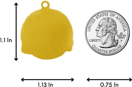 Show full view: Two Tails Pet Company Pawsitvity Personalized Dog & Cat ID Tag, Green slide 6 of 6