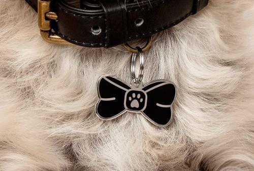 Show full view: Two Tails Pet Company Personalized Bowtie Dog & Cat ID Tag slide 4 of 7