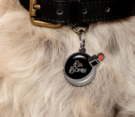 Show full view: Two Tails Pet Company Personalized Da Bomb! Dog & Cat ID Tag slide 3 of 6