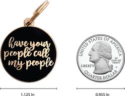 Two Tails Pet Company Personalized Have Your People Dog & Cat ID Tag, Navy slide 2 of 5