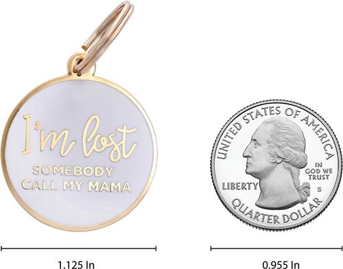 Show full view: Two Tails Pet Company Personalized I'm Lost Dog & Cat ID Tag, White slide 3 of 7