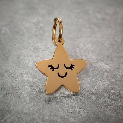 Show full view: Two Tails Pet Company Personalized Smiling Star Dog & Cat ID Tag slide 4 of 5