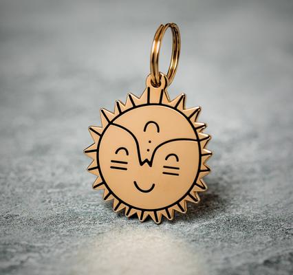 Show full view: Two Tails Pet Company Personalized Smiling Sun Dog & Cat ID Tag slide 4 of 5