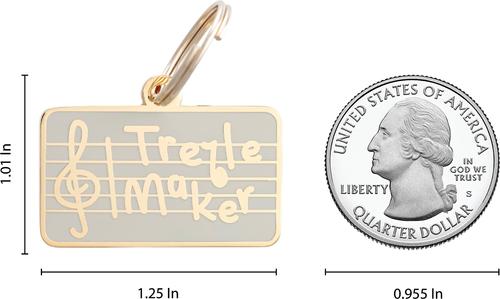 Show full view: Two Tails Pet Company Personalized Treble Maker Dog & Cat ID Tag slide 3 of 4