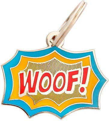 Show full view: Two Tails Pet Company Personalized Woof! Dog ID Tag slide 1 of 6