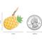 Show in main carousel: Two Tails Pet Company Pineapple Brass Non-Personalized Dog & Cat ID Tag, Yellow slide 4 of 4